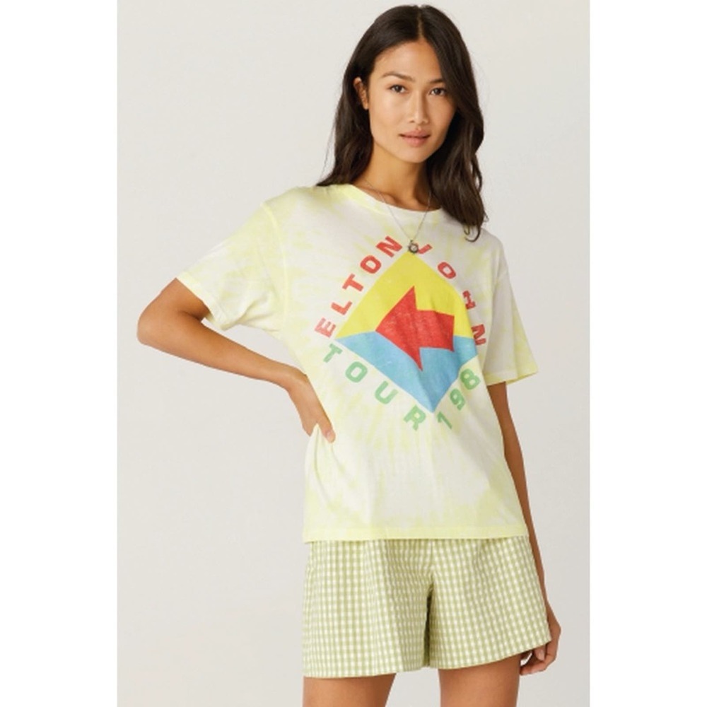 DAYDREAMER NWT Elton John 1980 Boyfriend Band Tee Tie Dye Retro Vintage Small